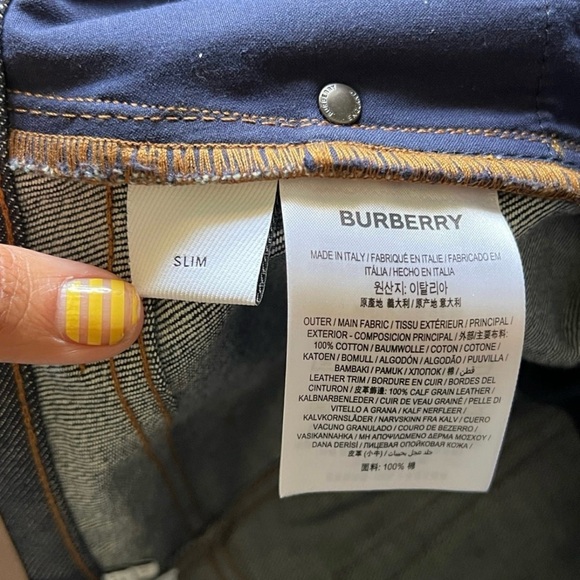 Burberry Postcard Motif Japanese Selvedge Jeans NWT size 25” - Picture 9 of 12